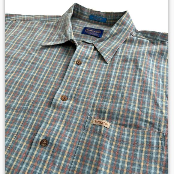 Vintage Pendleton Shirt Button Down Short Sleeve Cotton Top Mens XL - Picture 2 of 14